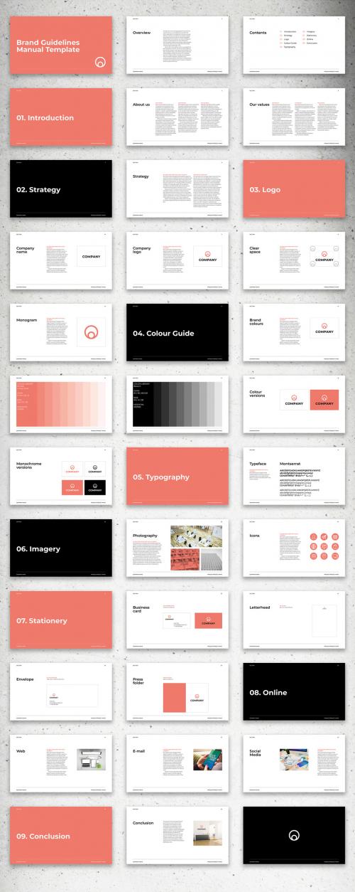 Coral Red Presentation Layout - 331505018