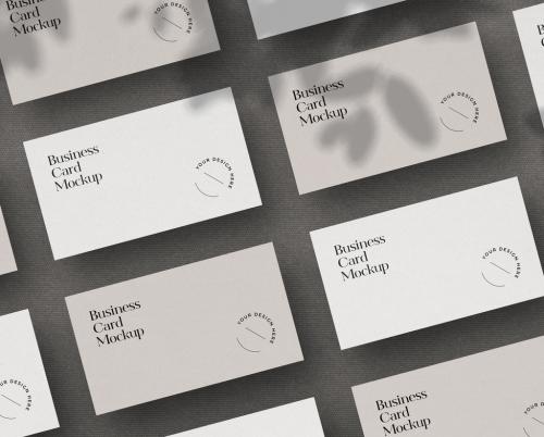 White Minimal Business Card Mockup Scene - 331538158