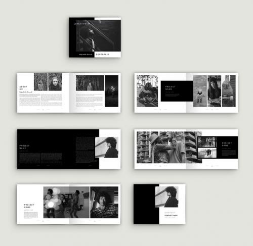 Black and White Portfolio Layout - 331540625