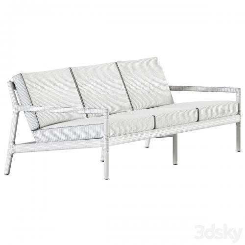 Teak Jack outdoor sofa 3 seater by Ethnicraft / Three-seater sofa