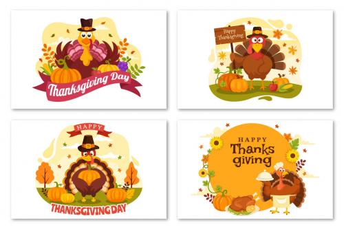 Deeezy - 30 Happy Thanksgiving Day Illustrations