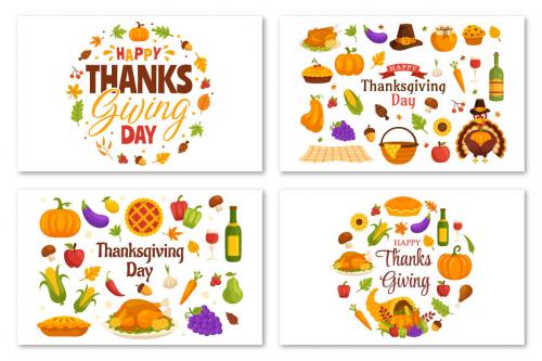 Deeezy - 30 Happy Thanksgiving Day Illustrations