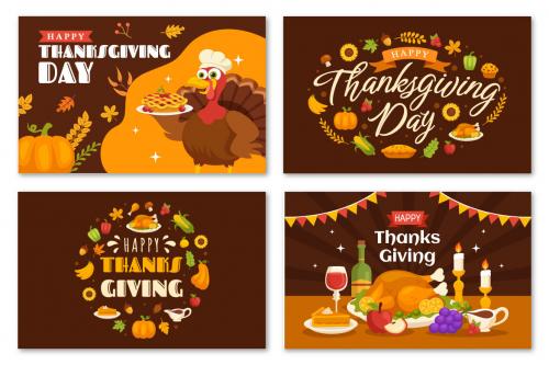 Deeezy - 30 Happy Thanksgiving Day Illustrations