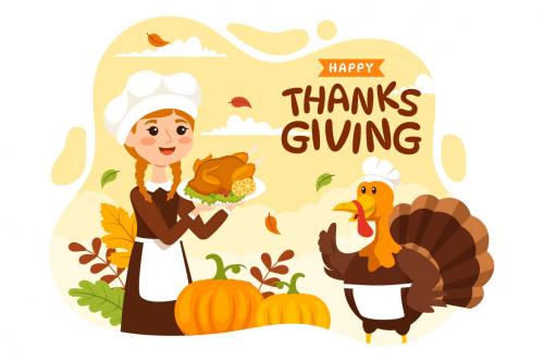 Deeezy - 30 Happy Thanksgiving Day Illustrations