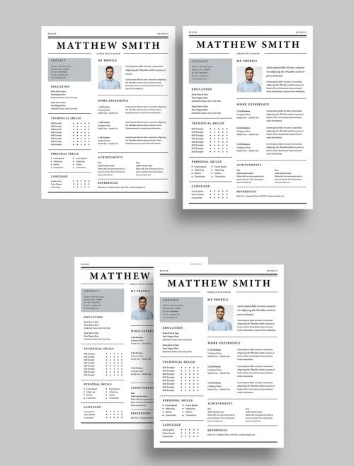 Newspaper Style Resume Layout - 331730878