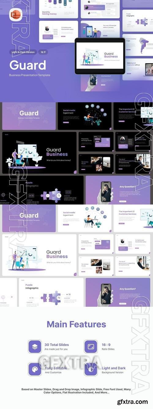 Guard Business PowerPoint Template XAD6B4W