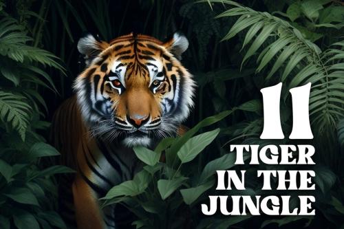 Deeezy - 11 Tiger in The Jungle Stock Images