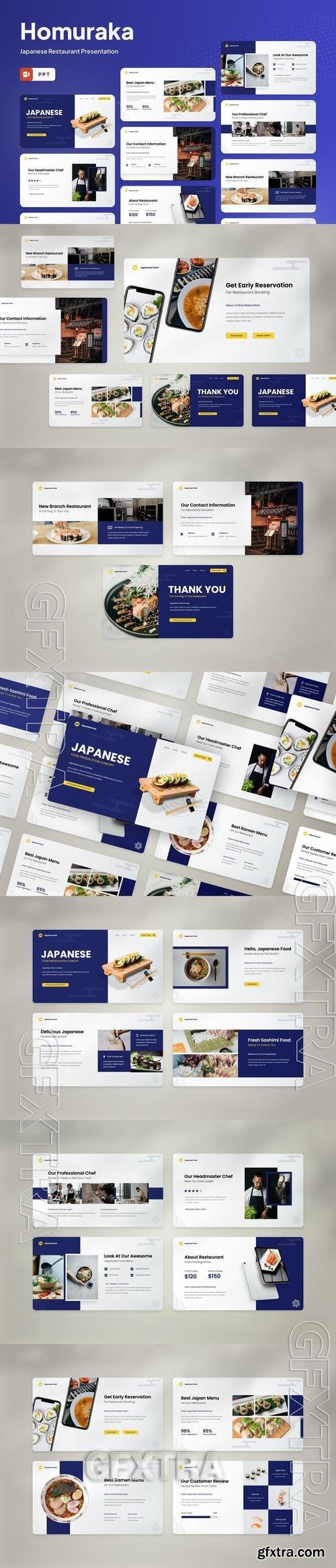 Homuraka Japanese Restaurant PowerPoint Template RLCHUMA