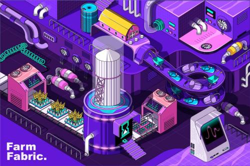 Smart Farm Isometric Design Concept