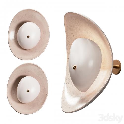 Set of 2 Free Form Wall Sconces by Elsa Foulon