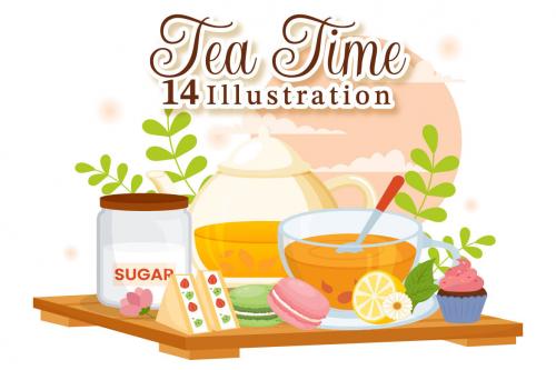 Deeezy - 14 Tea Time Vector Illustration