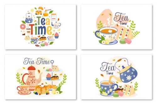 Deeezy - 14 Tea Time Vector Illustration