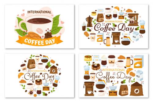 Deeezy - 16 International Coffee Day Illustration