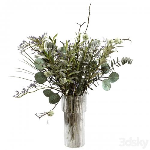 Bouquet of greenery, branches, eucalyptus and olive