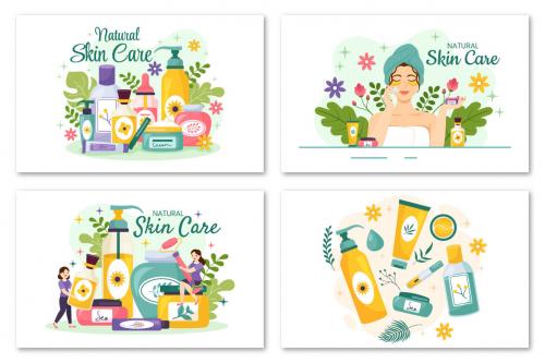 Deeezy - 14 Natural Skin Care Vector Illustrations