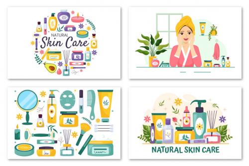 Deeezy - 14 Natural Skin Care Vector Illustrations