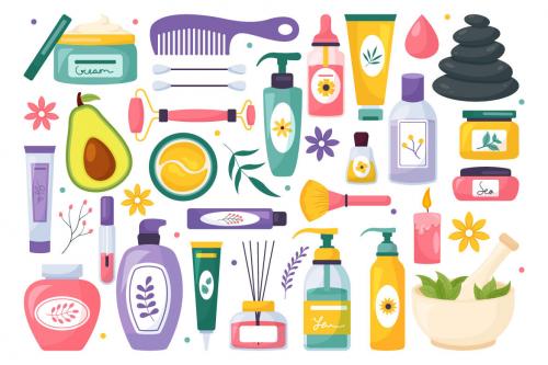 Deeezy - 14 Natural Skin Care Vector Illustrations