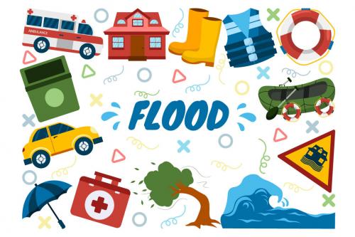 Deeezy - 6 Floods Vector Illustration