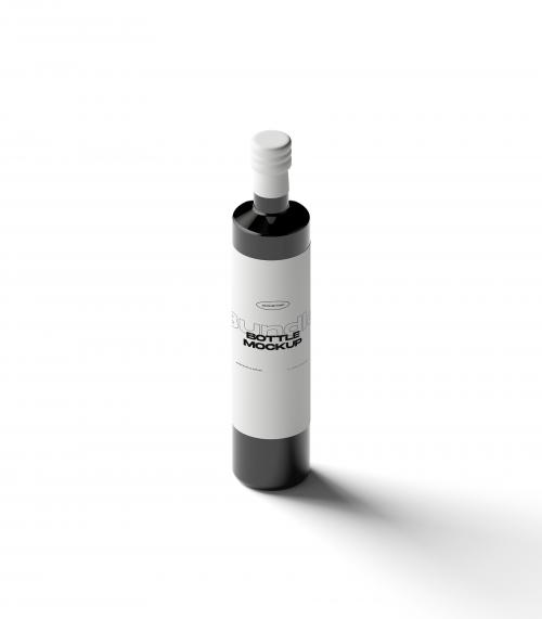 Creatoom -  Free Bottle Mockup V12 Isometric