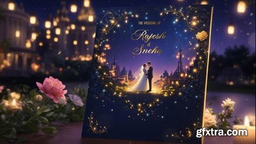 Videohive Luxurious Golden 3D Wedding Invitation Slideshow 49920950