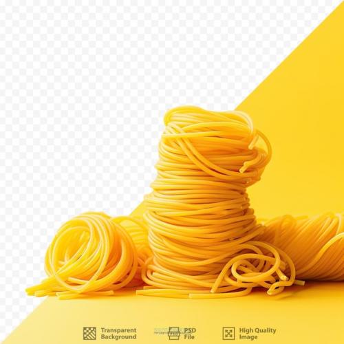 Italian Cuisine Uncooked Spaghetti On Transparent Background Text Space