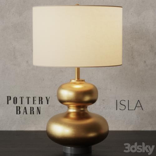 Pottery Barn ISLA CURVY Brass Table Lamp