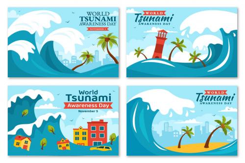 Deeezy - 12 World Tsunami Awareness Day Illustration
