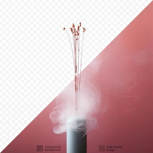 Transparent Background With Incense Stick