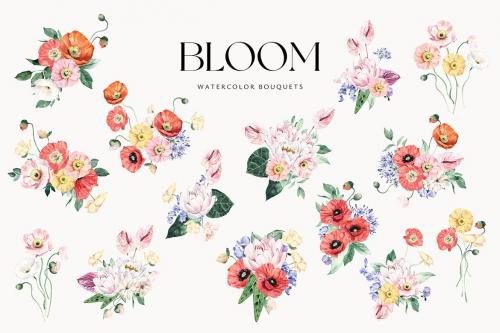 Bloom Watercolor Bouquets