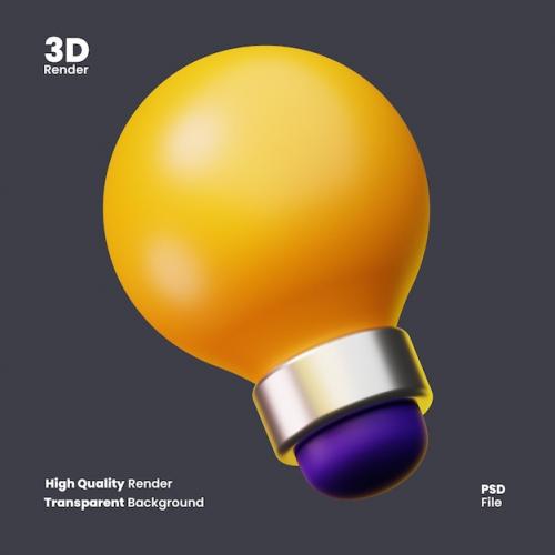 Psd File 3d Lightbulb Icon