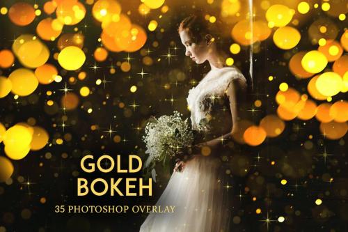 Gold Bokeh Photoshop Overlay Action