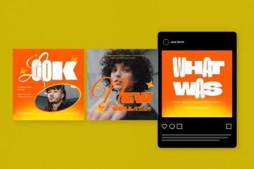 Orange Gradient Engagement Instagram Pack