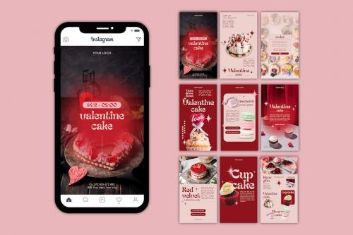 Valentine Bakery Social Media Story Templates