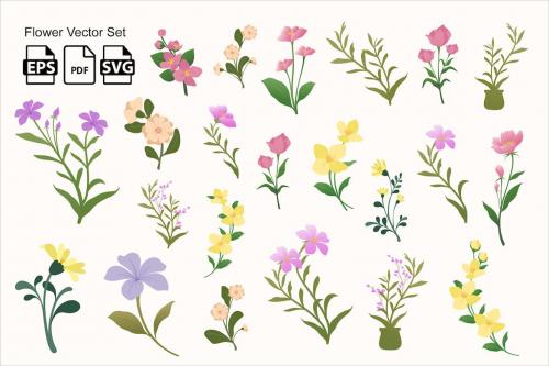 Flower Vector Set