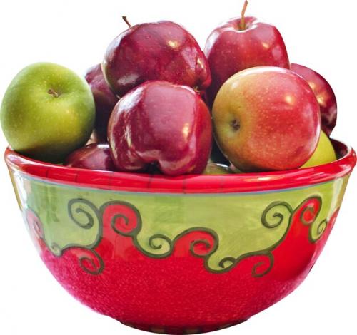 Fruit Bowl Cherry Basket Redapple Red Delicious