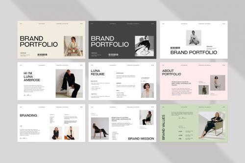 Luna Brand Portfolio PowerPoint Template