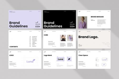 Luna Brand Guidelines PowerPoint Template