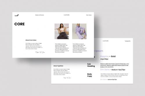Luna Brand Guidelines PowerPoint Template