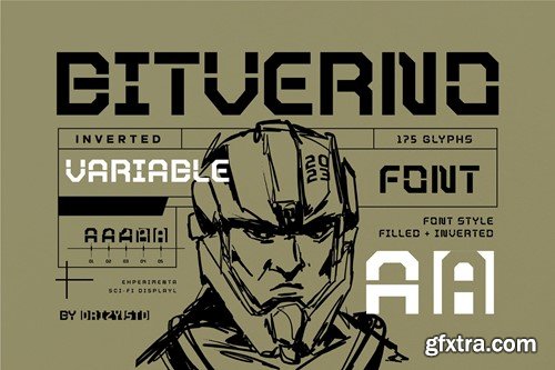 Bitverno - Experimental Sci-fi Font MQ8NAUY