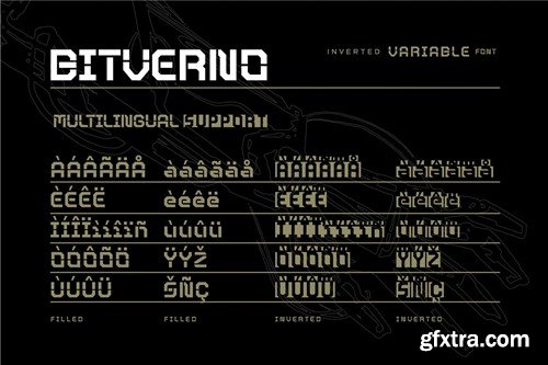 Bitverno - Experimental Sci-fi Font MQ8NAUY