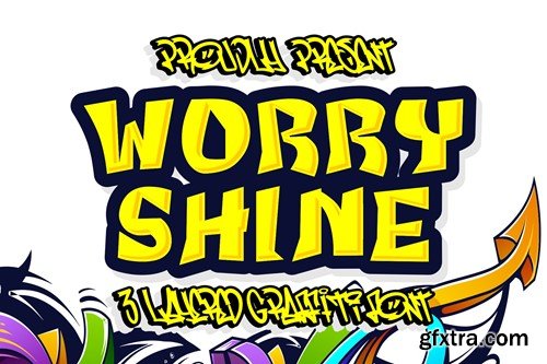 Worry Shine - Layered Graffiti Font J5NZDN7