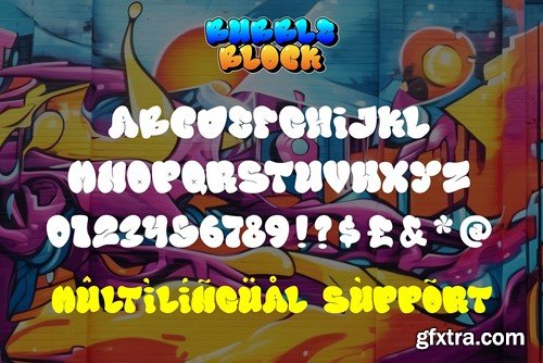 Bubble Block - Layered Graffiti Font XLA4YLC