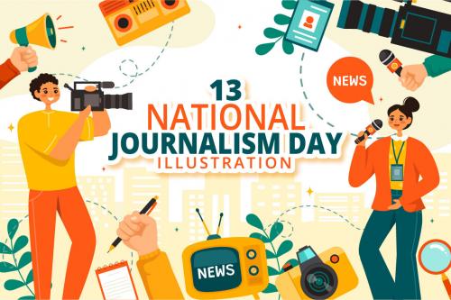 Deeezy - 13 National Journalism Day Illustration