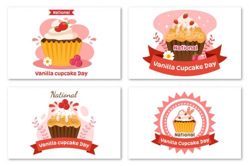 Deeezy - 10 National Vanilla Cupcake Day Illustration