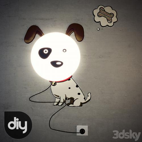 DIY Cartoon 3D Spotted Dog