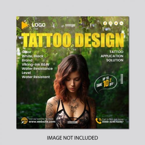 Tattoo Artist Sale Instagram And Social Media Poster Design