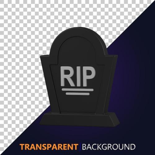 Psd 3d Render Tombstone Illustration