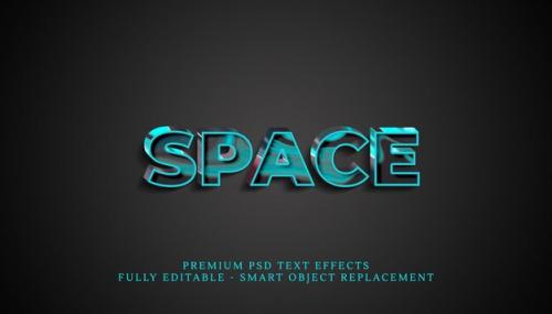 Space Text Style Effect Psd Premium Psd Text Effects