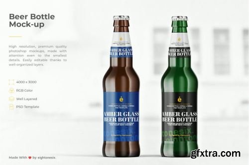 Beer Bottle Mockup Pack 14xPSD