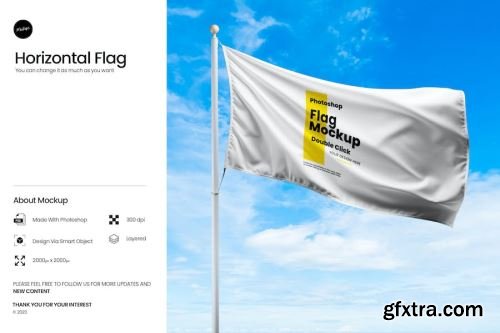 Flag Mockup Collections 9xPSD